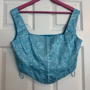Delaney Childs x Princess Polly collection blue corset